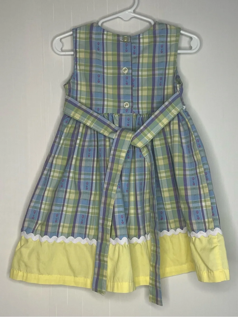 Blueberi Boulevard Plaid Easter Spring Dress Embroidery 2009 Girl 3T